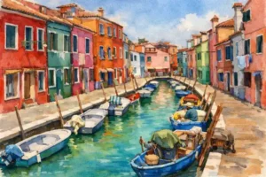 burano-realistic-watercolor-canal