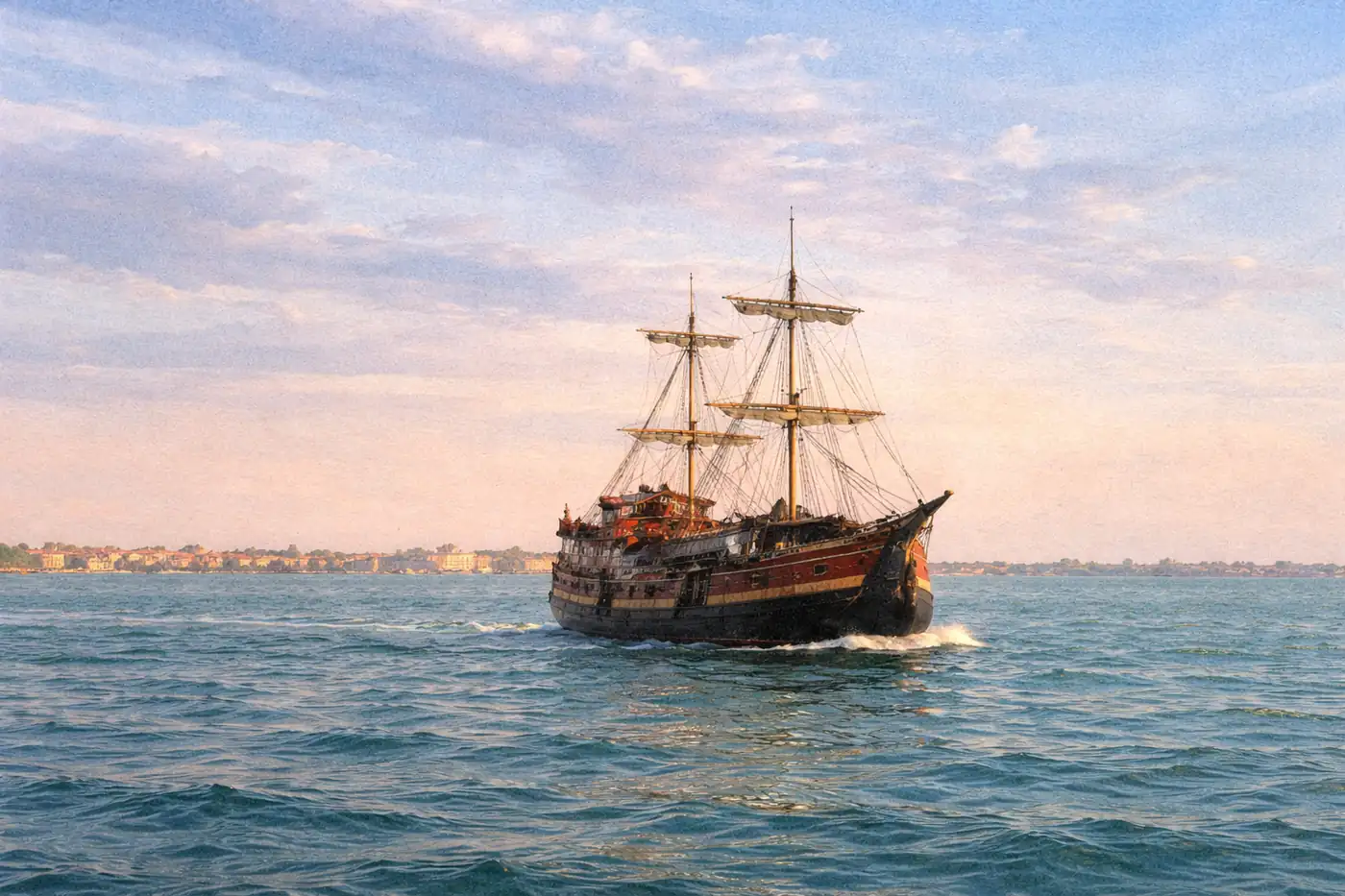 venetian-lagoon-galleon-dinner-cruise-watercolor