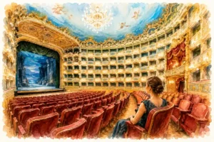 la-fenice-opera-woman-seated-watercolor