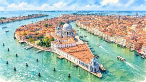 venice-aerial-watercolor-santa-maria-della-salute